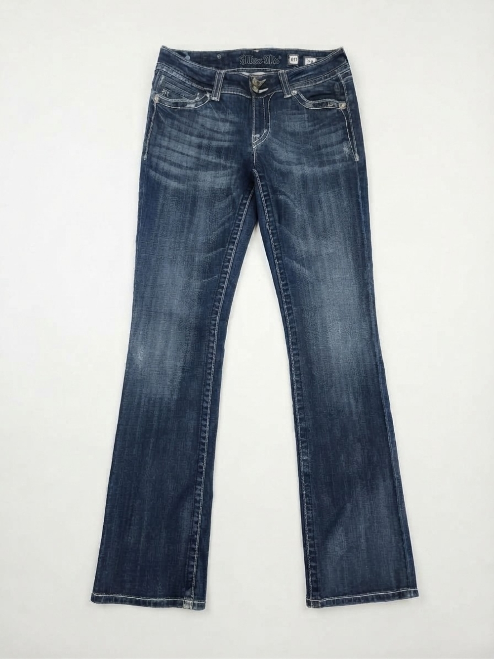 Miss Me JP5046L Embellished Cross Pocket Bootcut Jeans Size 29